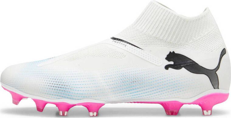 PUMA Future 7 Match+ Veterloze Gras Kunstgras Voetbalschoenen (MG) Wit Roze Zwart