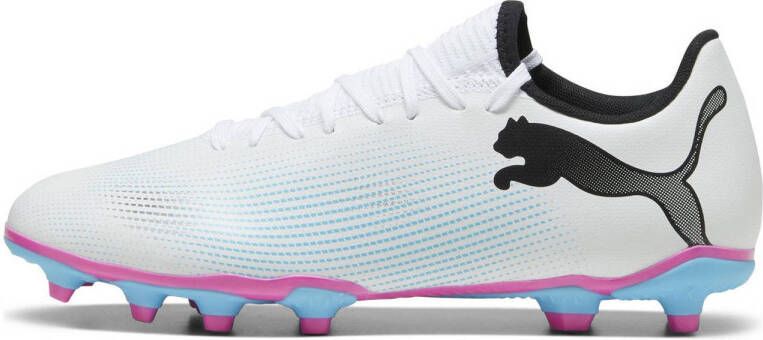 PUMA FUTURE 7 PLAY FG AG Heren Sportschoenen White- Black-Poison Pink