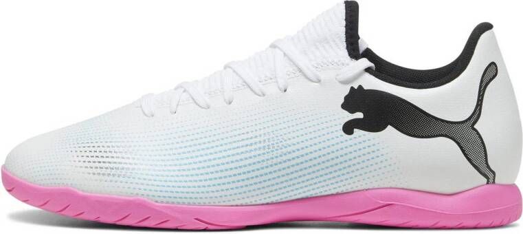 Puma Future 7 Play It senior voetbalschoenen wit zwart fuchsia