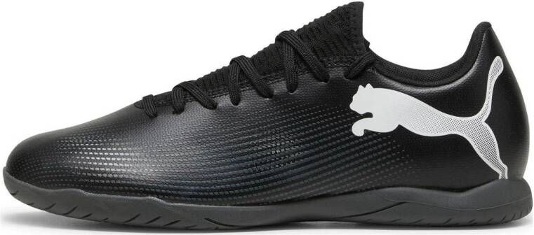 PUMA Future 7 Play Zaalvoetbalschoenen (IN) Zwart Wit Donkergrijs