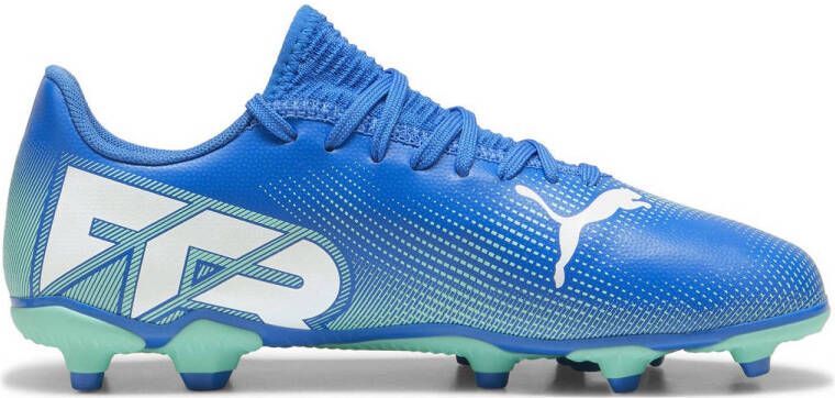 Puma Future 7 Play voetbalschoenen kobaltblauw mintgroen wit Imitatieleer 34