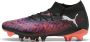 PUMA Future 8 Match Gras Kunstgras Voetbalschoenen (MG) Dames Zwart Paars Rood - Thumbnail 1