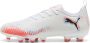 PUMA FUTURE 8 PLAY FG AG Jr Unisex Sportschoenen White- Black-Glowing Red - Thumbnail 1