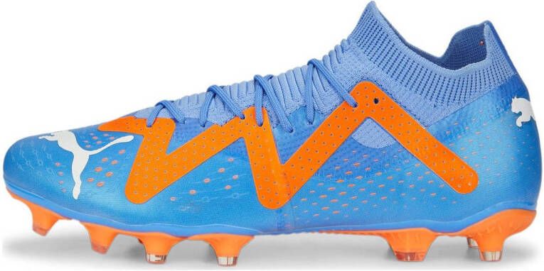 PUMA Future Match Gras Kunstgras Voetbalschoenen (MG) Blauw Oranje Wit