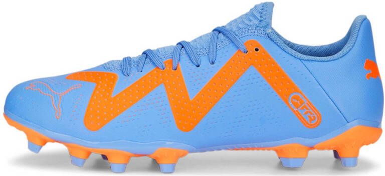 PUMA Future Play Gras Kunstgras Voetbalschoenen (MG) Dames Blauw Oranje Wit