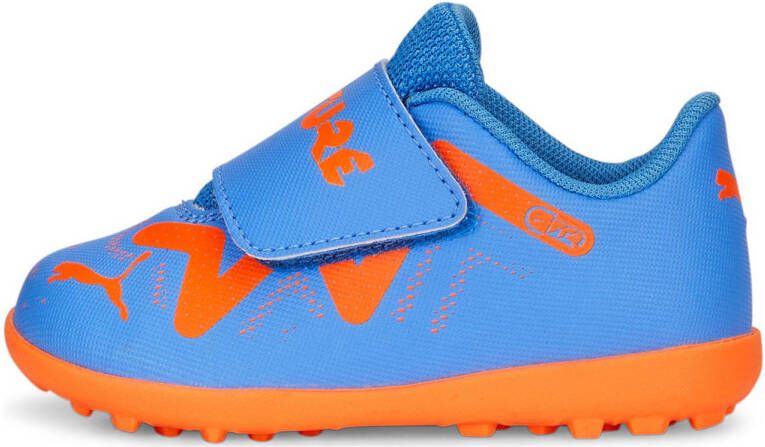 PUMA Future Play Turf Voetbalschoenen (TF) Baby Peuters Blauw Oranje Wit