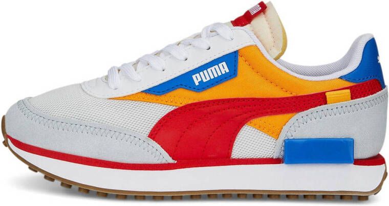 Puma Future Rider Splash Jr sneakers grijs rood oranje Jongens Meisjes Imitatieleer 39