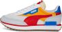 Puma Future Rider Splash Jr sneakers grijs rood oranje Imitatieleer 39 - Thumbnail 1