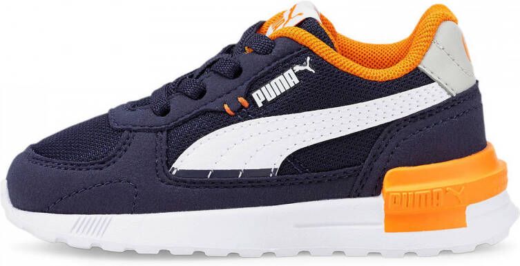 Puma Graviton sneakers donkerblauw wit grijs geel