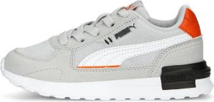 PUMA Graviton Sneakers Kids Kleuters Lichtgrijs Wit Oranje