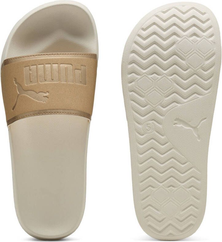 Puma Leadcat 2.0 Aqua Metallics badslippers ecru goud zand
