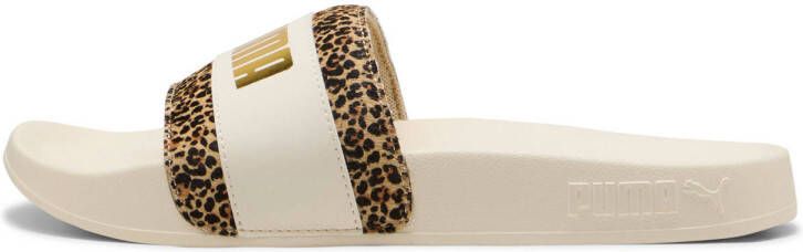 PUMA Leadcat 2.0 Animal Flair Slippers Alpine Snow- Gold