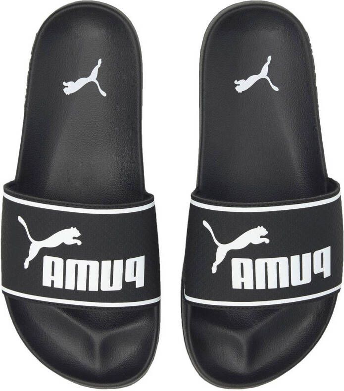 Puma Leadcat 2.0 badslippers zwart wit Rubber Logo 35.5