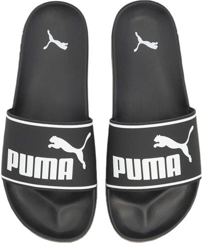 Puma Leadcat 2.0 badslippers zwart wit Jongens Meisjes Rubber Logo 40.5