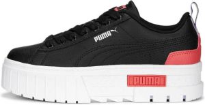 Puma Mayze Lth leren sneakers zwart roze