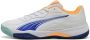 Puma Nova Smash padelschoenen wit blauw geel - Thumbnail 1