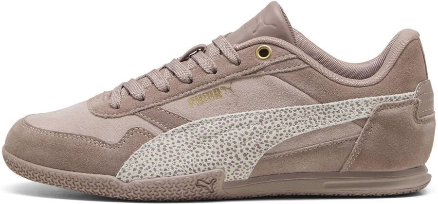Puma Bella Donna Topcat suede leren sneakers oudroze wit