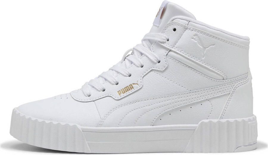 PUMA Carina 3.0 Mid Dames Sneakers White- Gold