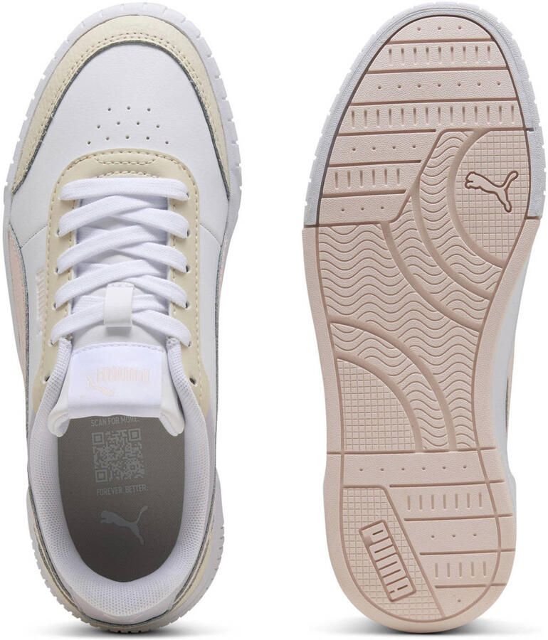 Puma Carina Mia Jr sneakers wit lichtroze lichtgeel