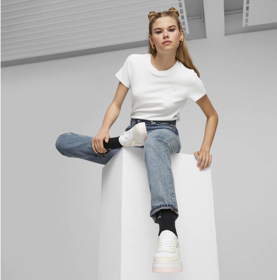 PUMA Sneakers laag 'Carina Street' pasteelgeel pastellila pastelroze wit - Foto 2