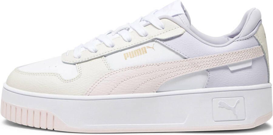 PUMA Sneakers laag 'Carina Street' pasteelgeel pastellila pastelroze wit
