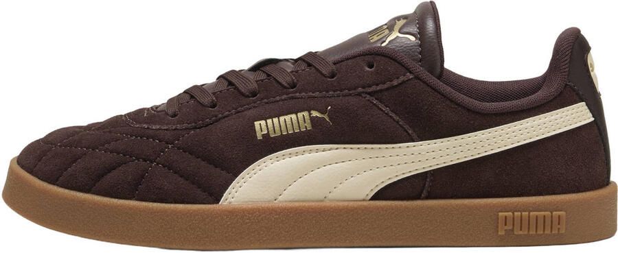 Puma Club II Era suèdelook sneakers donkerbruin ecru