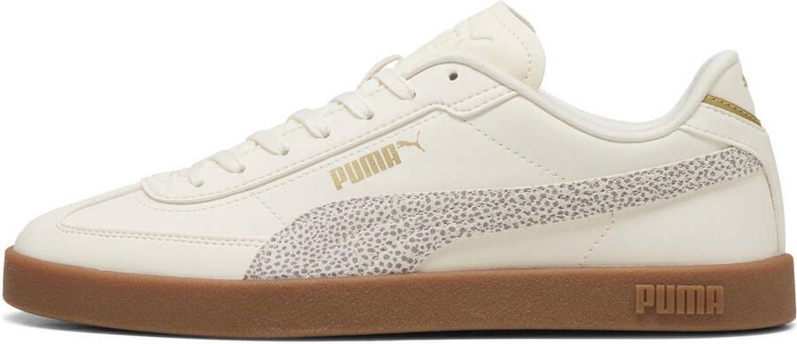 Puma Club II Era Topcat sneakers met panterprint ecru lichtroze