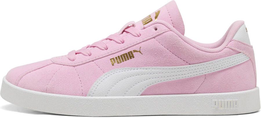 Puma Club II suede sneakers lichtroze wit