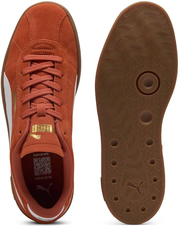 Puma Club II suede sneakers roodbruin wit - Foto 3