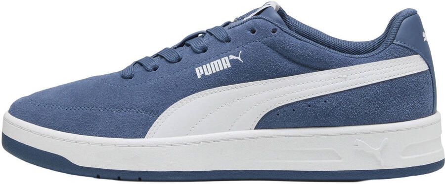 Puma Court Classic Clean suède sneakers blauw wit