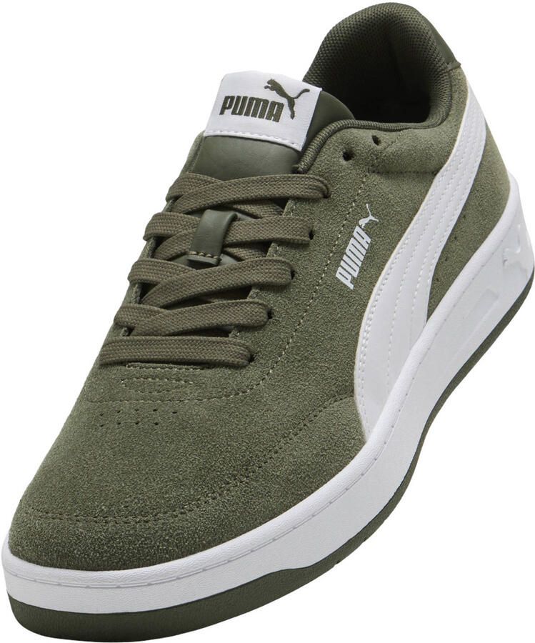 Puma Court Classic Clean suède sneakers olijfgroen wit - Foto 3