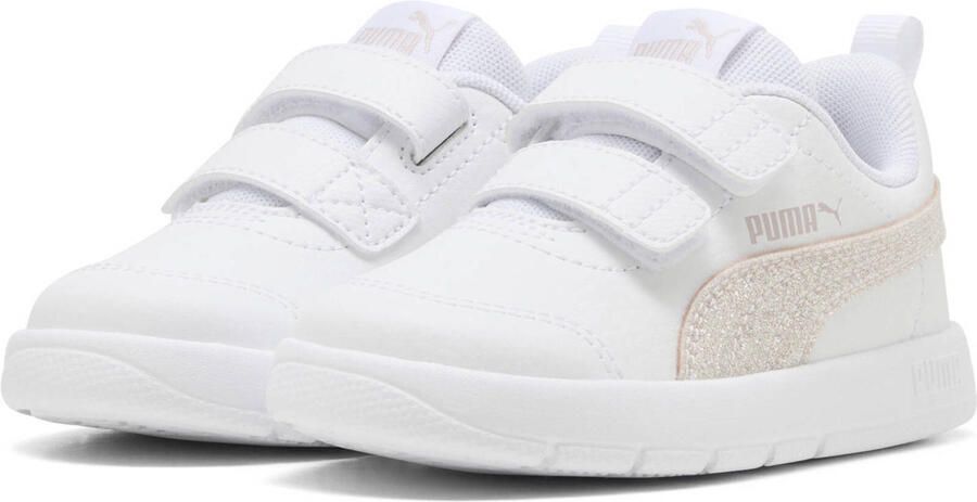 Puma Courtflex V3 imitatieleren sneakers wit lichtroze - Foto 3
