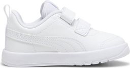 Puma Courtflex V3 sneakers wit Imitatieleer Effen