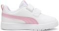 Puma Courtflex V3 V sneakers wit roze Polyurethaan Effen - Wit