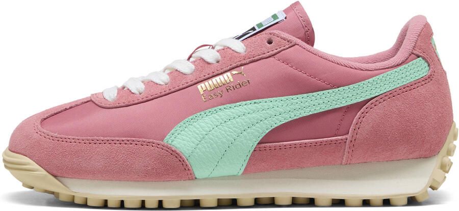 Puma Easy Rider Vintage suede sneakers roze mintgroen