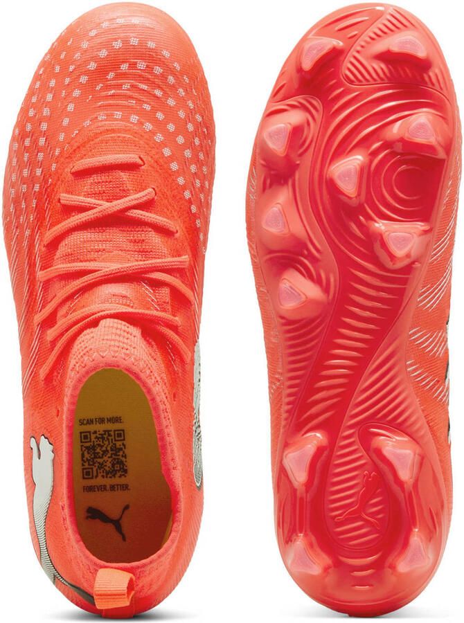 Puma Future 9 Match junior voetbalschoenen oranje wit zilver - Foto 2