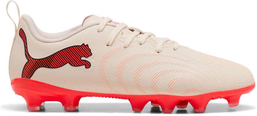 Puma Future 9 Play junior imitatieleren voetbalschoenen beige rood