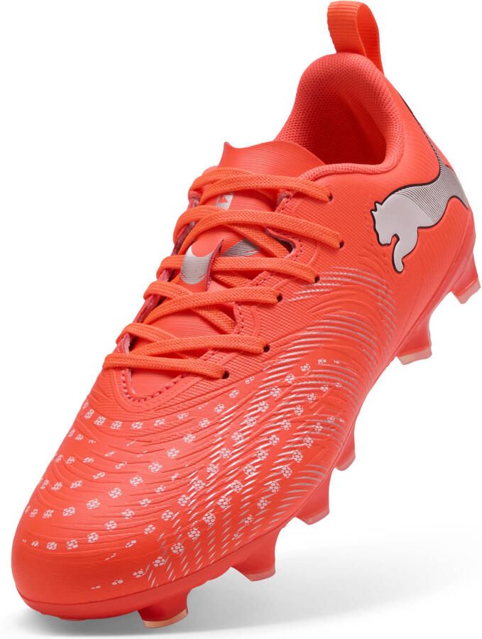 PUMA FUTURE 9 PLAY FG AG Jr Unisex Sportschoenen Glowing Red- White- Black- Silver - Foto 2