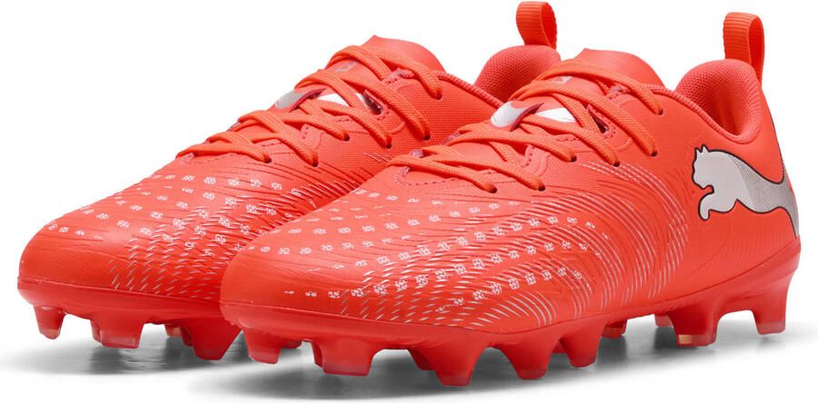 PUMA FUTURE 9 PLAY FG AG Jr Unisex Sportschoenen Glowing Red- White- Black- Silver - Foto 3