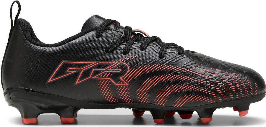 PUMA Teen FUTURE 9 PLAY IT JR Zaalvoetbalschoenen 108723 02 Black Glowing red Gray