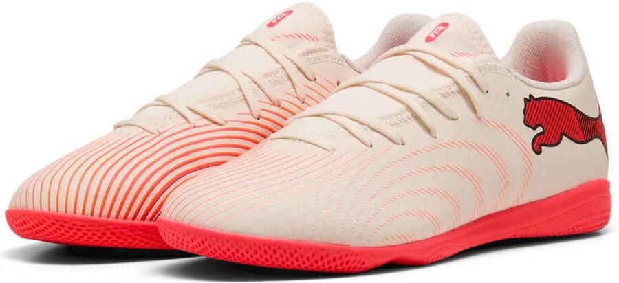 PUMA FUTURE 9 PLAY IT Zaalvoetbalschoenen Sugared Almond White Ultra Red - Foto 3