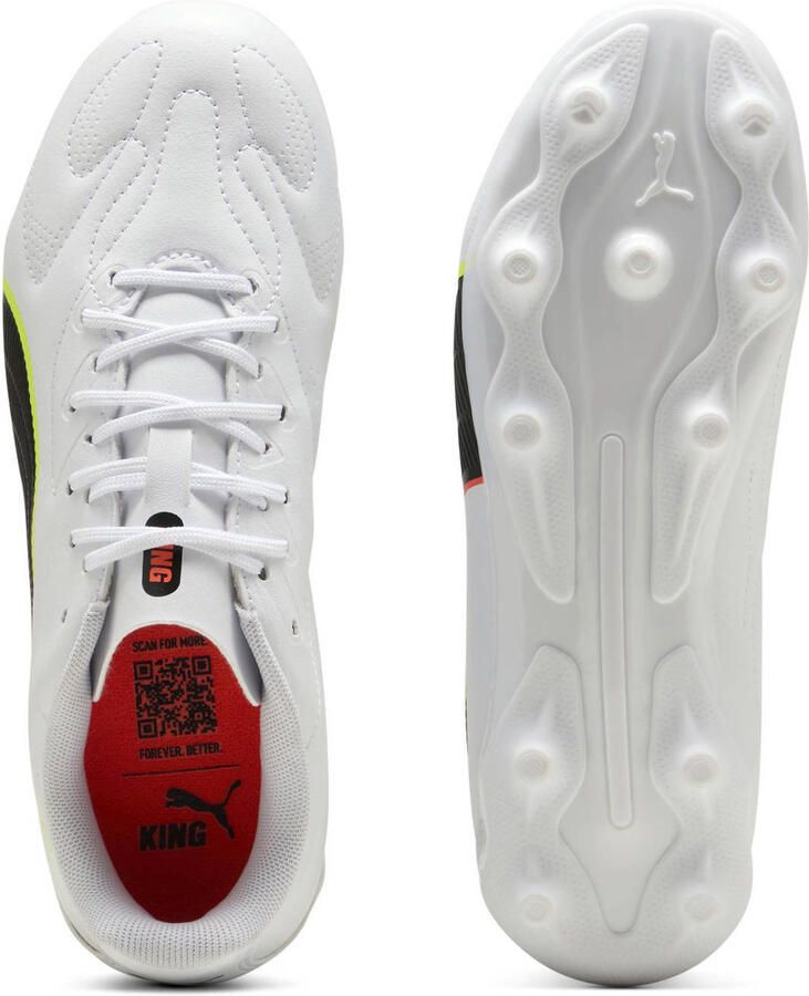 Puma King 20 Play junior voetbalschoenen wit rood geel - Foto 3