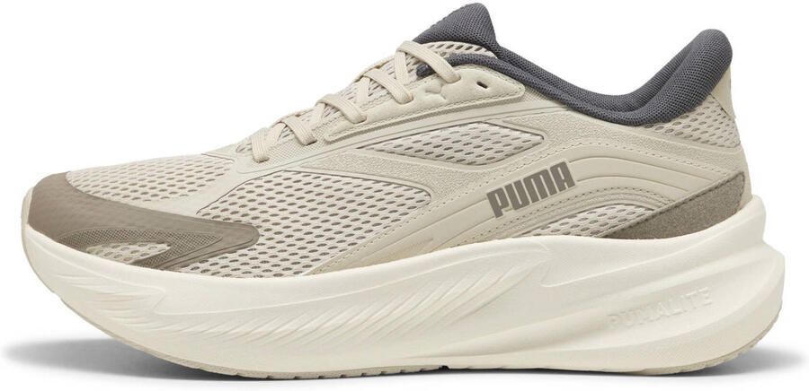 Puma MaxStride Lite mesh hardloopschoenen ecru grijs