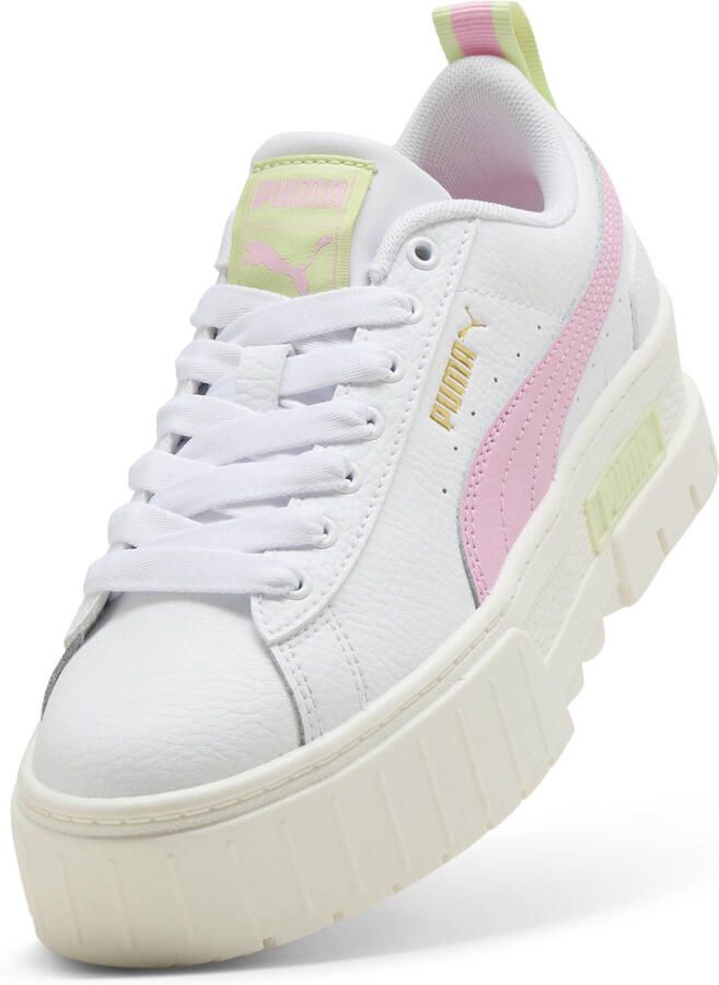 Puma Mayze leren sneakers Lth plateauzool wit roze - Foto 2