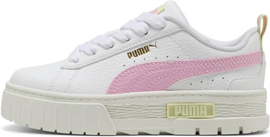 Puma Mayze leren sneakers wit lichtroze