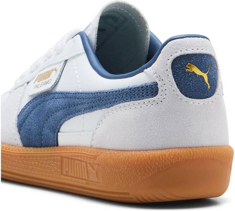 Puma Palermo Lth sneakers wit donkerblauw