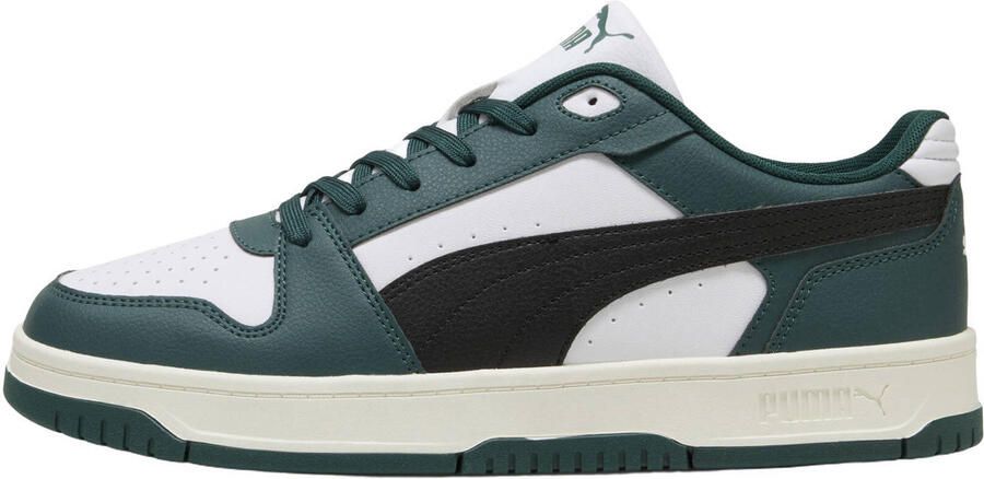 Puma Rebound Slam imitatieleren sneakers donkergroen wit