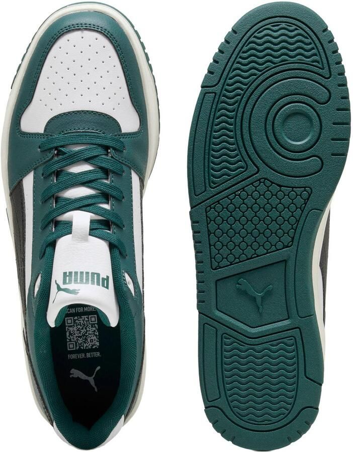 Puma Rebound Slam imitatieleren sneakers donkergroen wit - Foto 3