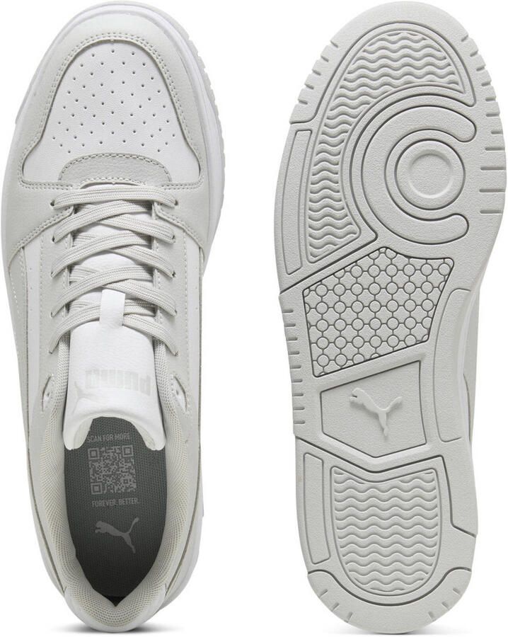 Puma Rebound Slam imitatieleren sneakers lichtgrijs wit - Foto 3