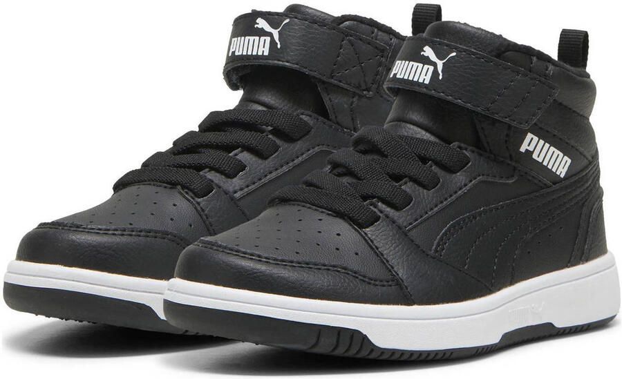 Puma Rebound V6 Mid sneaker zwart wit Imitatieleer 36 Sneakers - Foto 2